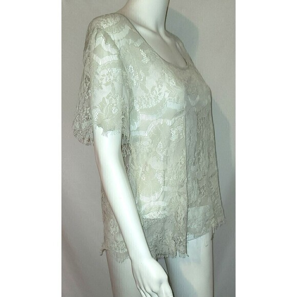 Fossil Sheer Lace Blouse - Size S - Picture 2 of 7